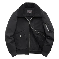 Men's Multifunctional Pocket Autumn and Winter Cold Proof Pure Cotton Versatile Loose Casual Winter Clothes Men's Jacket