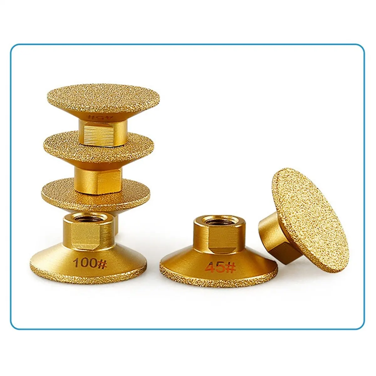 X16A Hot 1PCS M14 2inch Brazing Brazed Flat Grinding Abrasive Polishing Stone Marble Quartz Cobblestone Grind 60