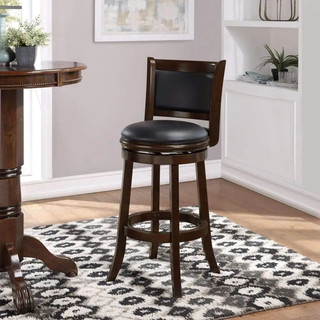 

Augusta Swivel Bar Stool - Black/Cappuccino