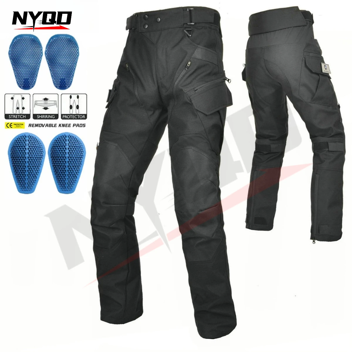 

Брюки для езды на мотоцикле, износостойкие, устойчивые к разрыву, тактические, повседневные, мужские брюки-карго с защитой от падения