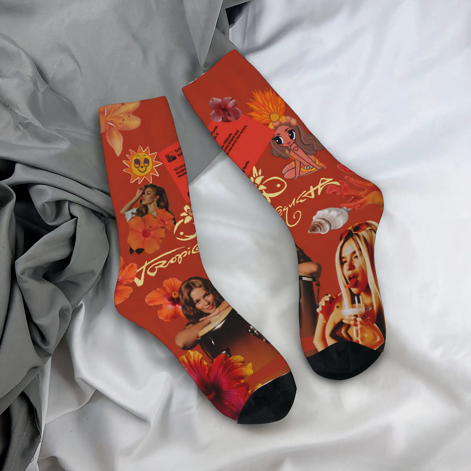 

Manana Sera Bonito Karol G Stockings Graphic Retro Socks Winter Anti Sweat Socks Men Outdoor Sports Soft Socks