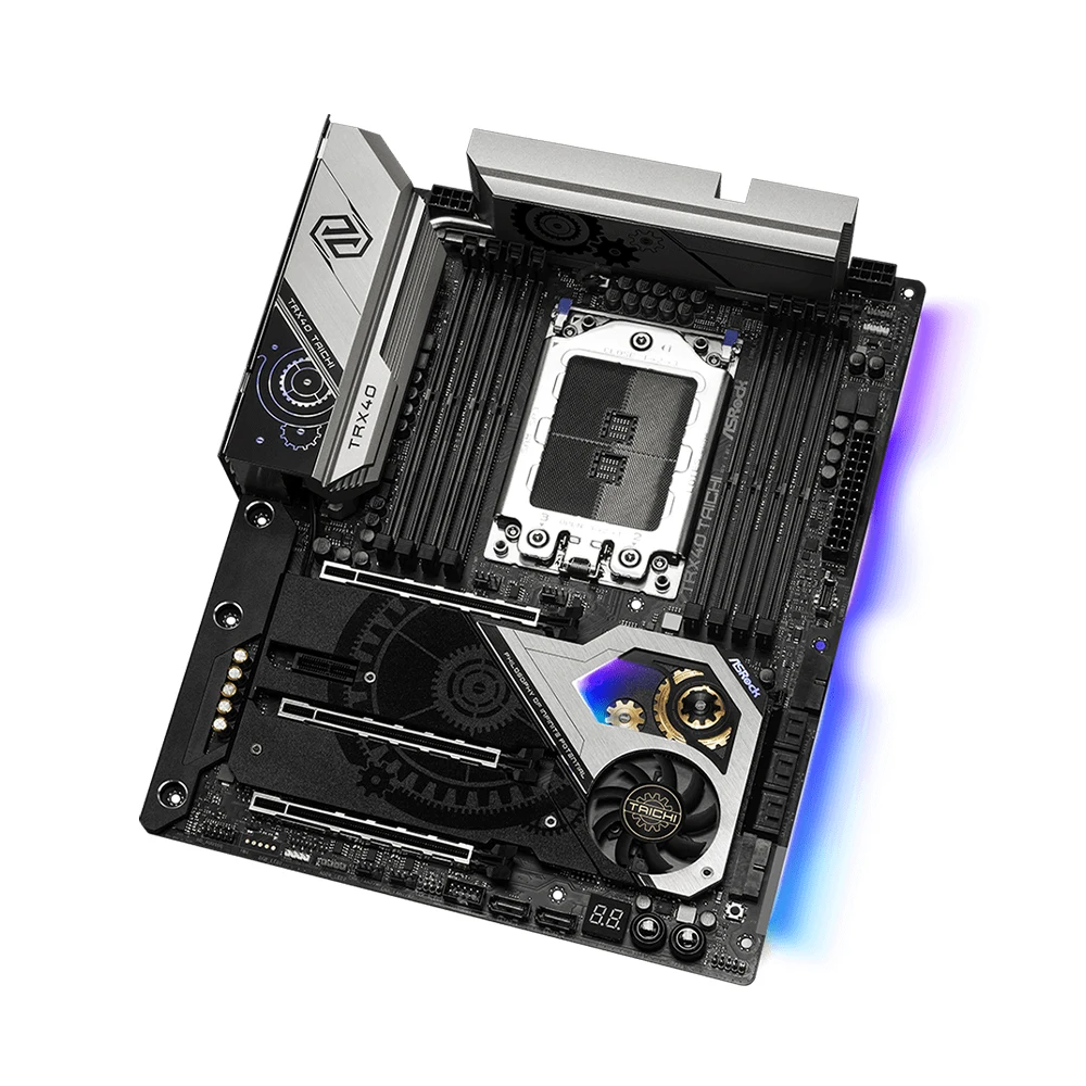 قاعدة placa TRX40 متوافقة مع مع Processadores AMD Ryzen Threadripper de Traga genریشن، 3990X، 3970X، 3900X، CPU DDR4، NVME M.2