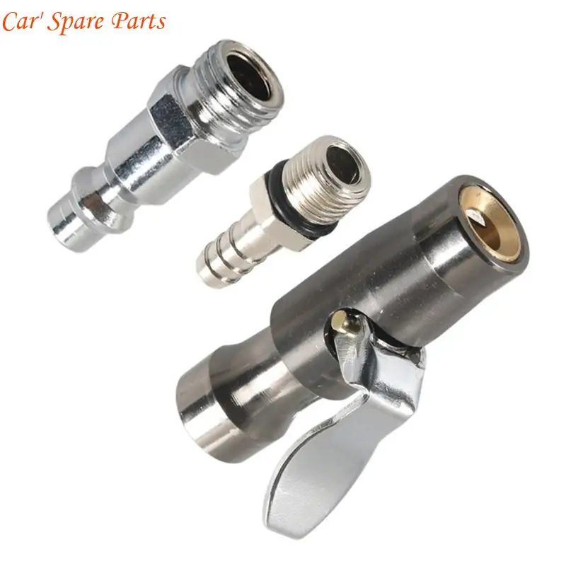 y4ua قفل الهواء تشاك 1/4 بوصة fnpt تدفق مغلق لتضخم الإطارات الآمن لا تسرب #3