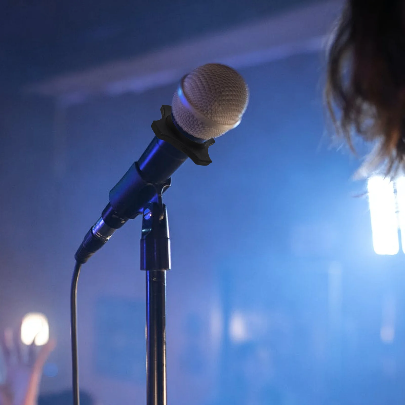 

10Pcs Rubber Microphone Anti-Slip Rings Secure Hold Design Avoid Falling Damage Ideal for Wireless Mic on Stage Office