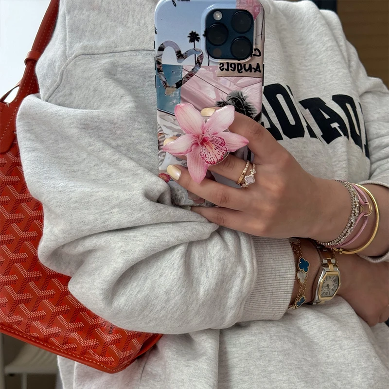 

Новая подставка для телефона с орхидеей, розетка Phalaenopsis, сетевая рекомендация, складной Cymbidium-кронштейн для телефона для IPhone