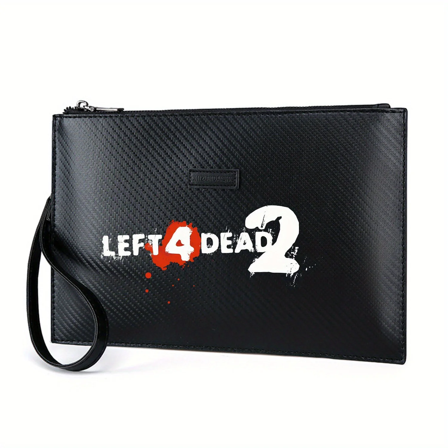 حقيبة يد رجالية من البولي يوريثان مطبوعة باللون الأبيض ورسومات رذاذ الدم، عصرية وعملية للحمل اليومي