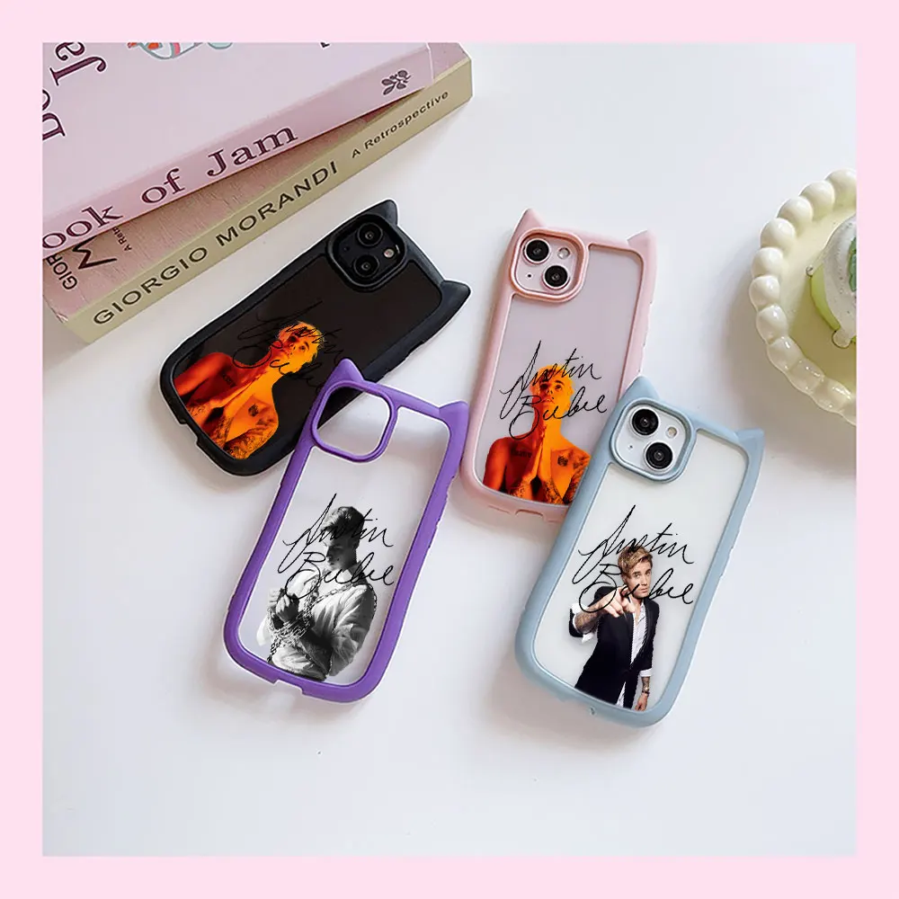 Hot Singer J-Justin B-Bieber Cover Phone Case For Iphone Apple 15 14 13 12 11 X XS XR Pro Max Plus TPU Case Funda Capa Shell