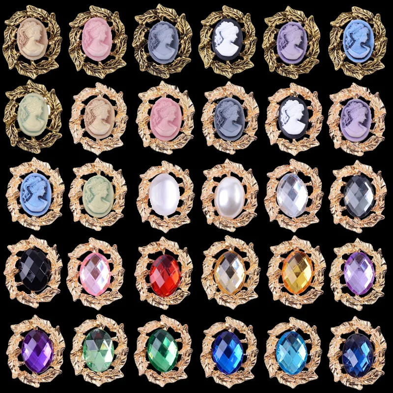 

100Pcs sets new combined material feather flower inlaid crystal flower plate crystal buckle DIY shoes bag clothing accessories