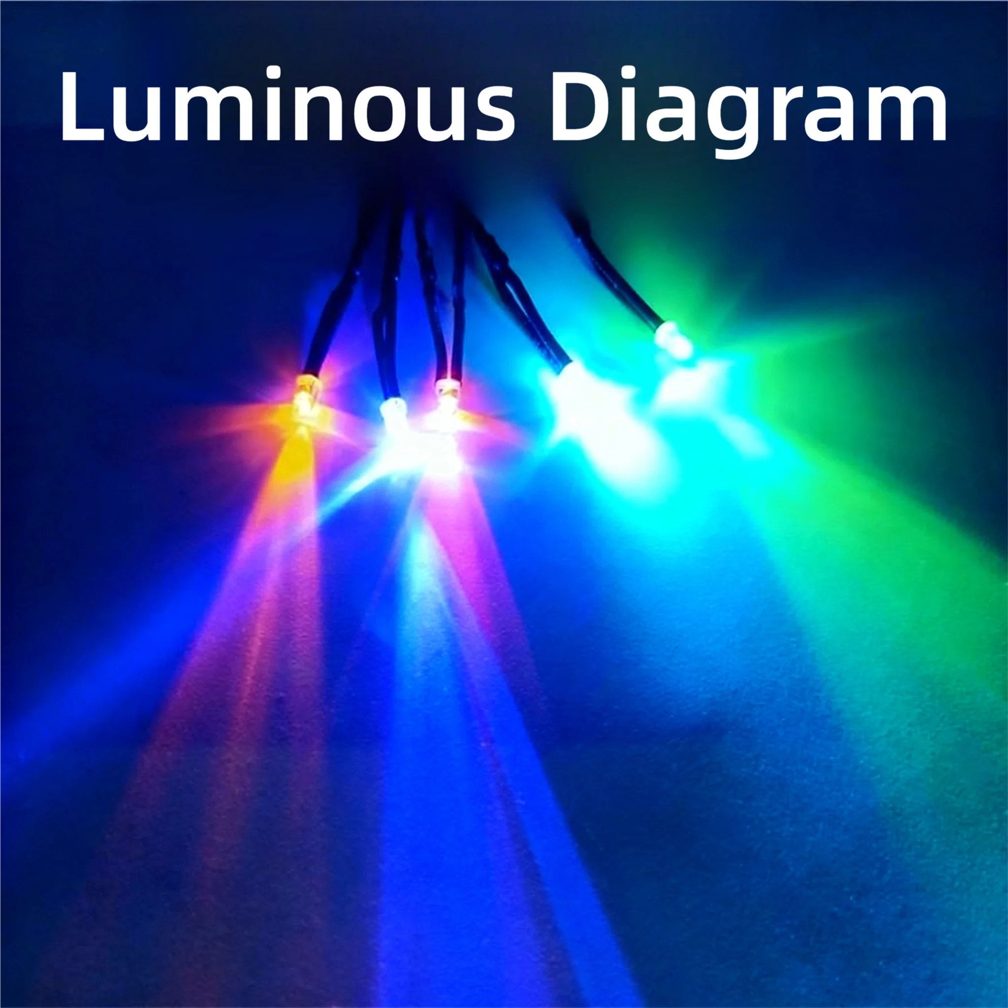 3MM wired LED light beads, light-emitting diodes, toy car signal indicator lights, decorative lights, 3V, 6V, 9V, 12V, 24220V