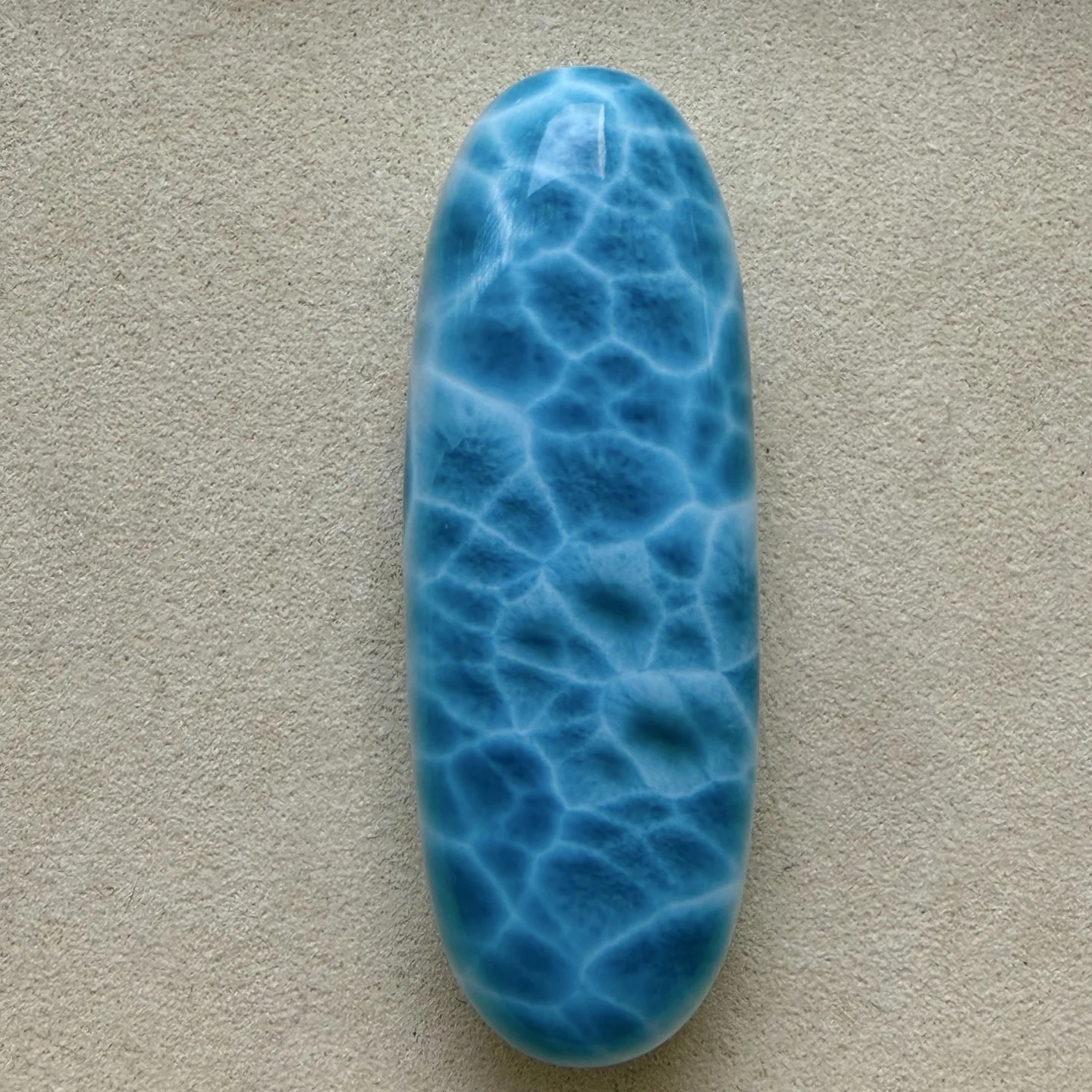 

Кулон из натурального синего ларимара 61,4/22/14,8 мм, ожерелье с кристаллами «Любовь» и рисунком воды от Dominia AAAAAAA