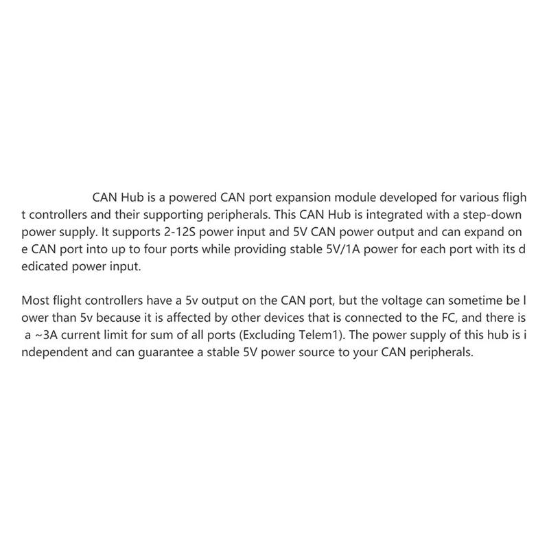 AM-For Holybro CAN Hub 2-12S Powered 4XCAN Port Docking Station Developed For Various Flight Controllers 27Cm