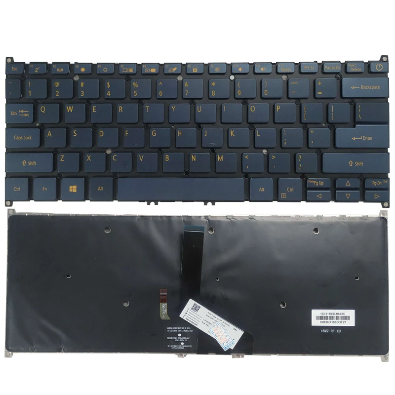 US laptop keyboard For Acer Swift 5 SF514-52 SF514-52T-590U backlight blue