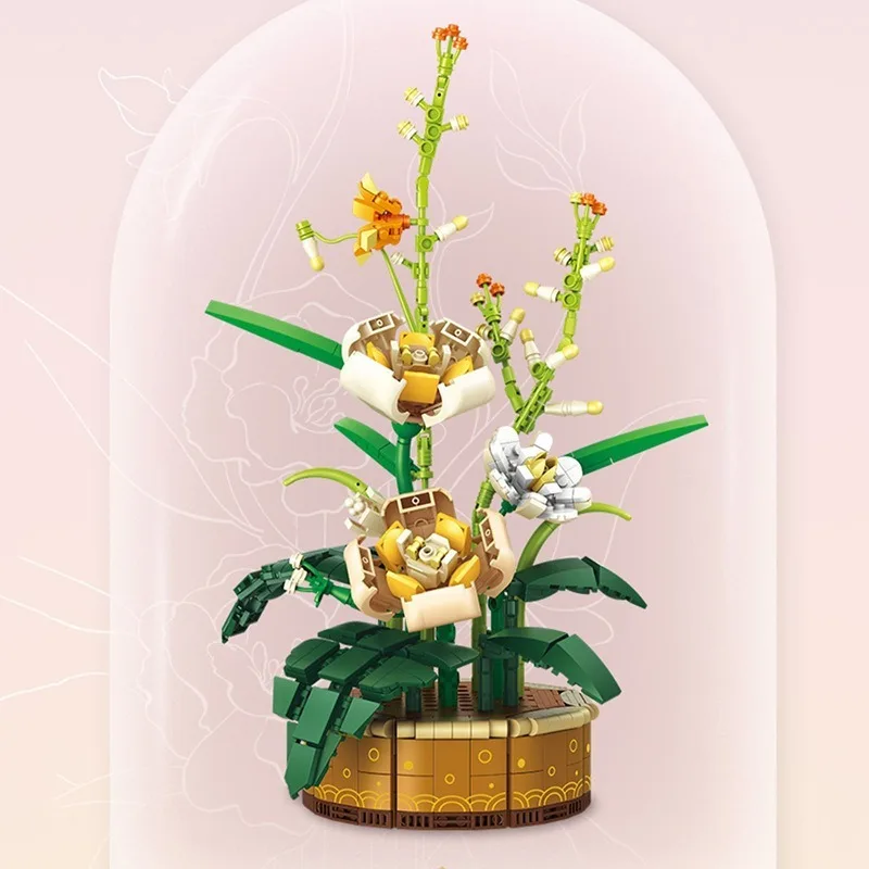

Wonder Moon Floral Bricks Mini Building Blocks Creative DIY Flower Bouquet Eternal Rose Gift for Girls Birthday Present