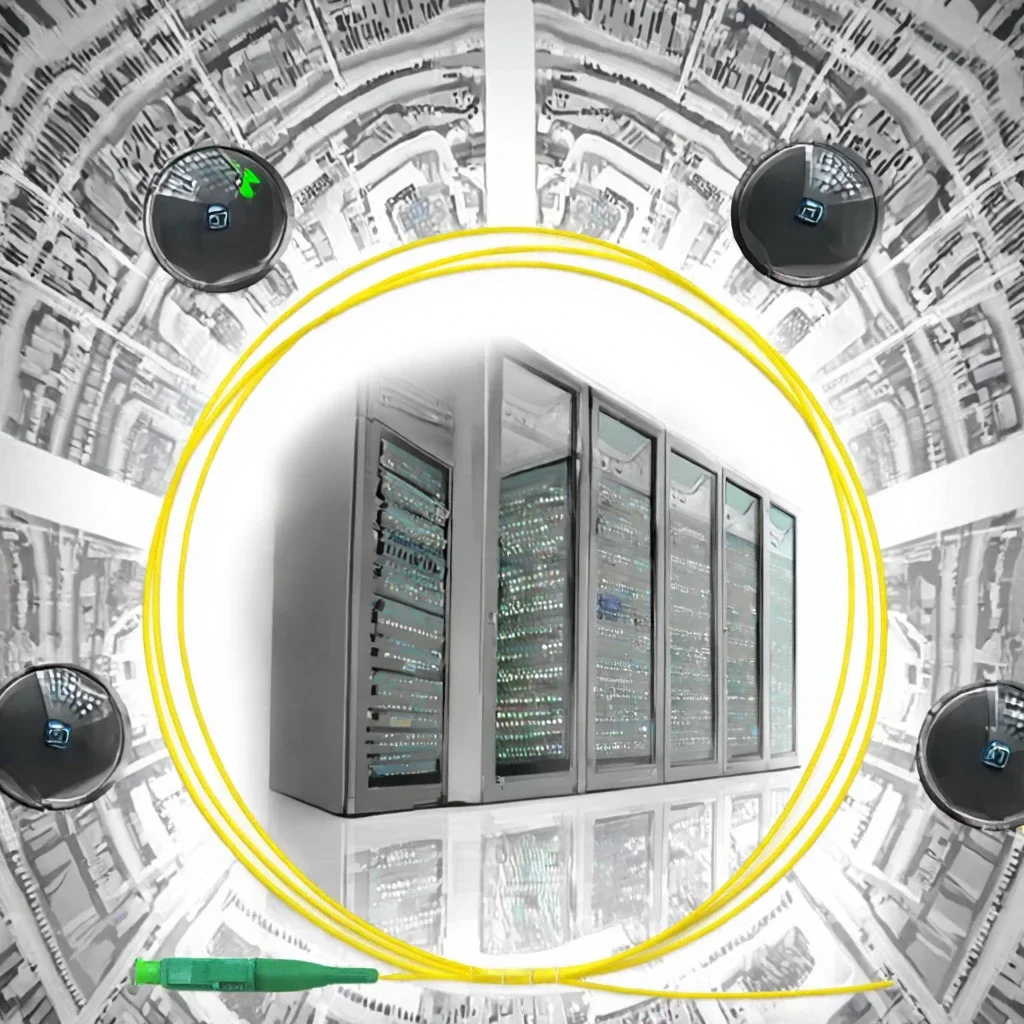 Cabo de Fibra Óptica LC APC Modo Simples G652D para Comunicação em Rede