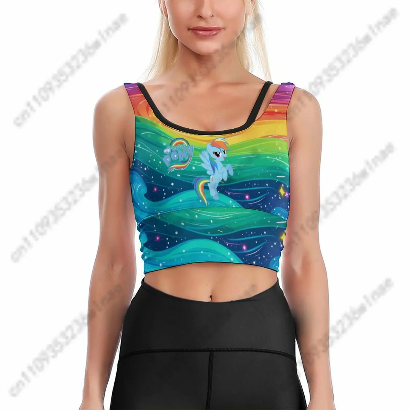

Rainbow Dash Tank Tops Womens Sleeveless Shirt My Little Pony Friendship Is Magic Comfortable Tops Custom Gift Cosplay Top