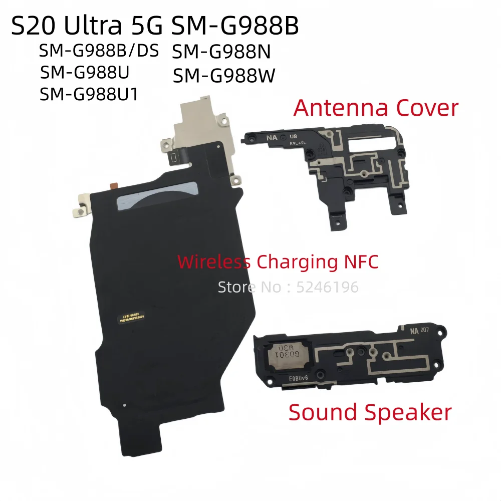 1pcs Wireless Charging NFC+AntennaCover Bottom Sound Speaker For Samsung Galaxy S20 Ultra 5G SM-G988B SM-G988U SM-G988N SM-G988W