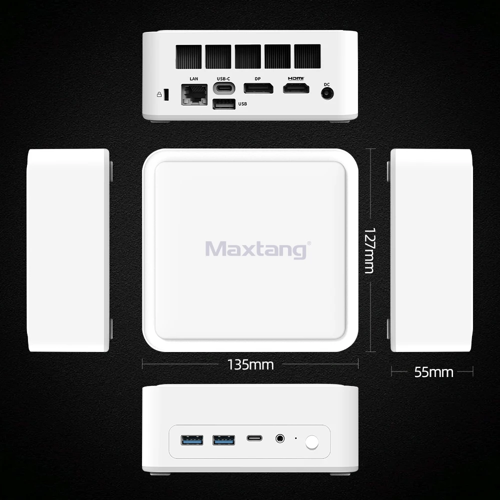 AI 엔진이 탑재된 AMD Ryzen 7 8845HS 미니 PC 32GB DDR5 Windows 11 Pro 트리플 디스플레이 게임용 가정용 8k 소형 데스크탑 컴퓨터