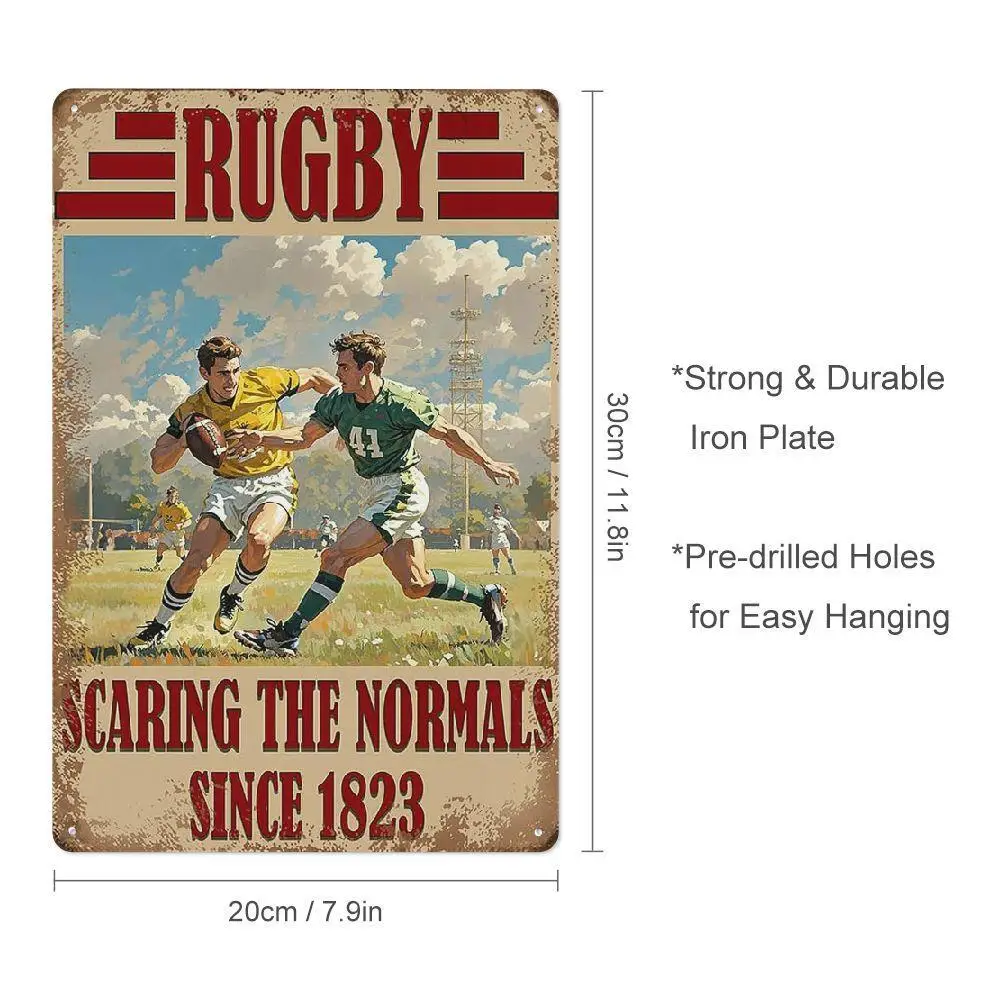 Vintage Rugby Tin Metal Signs - 