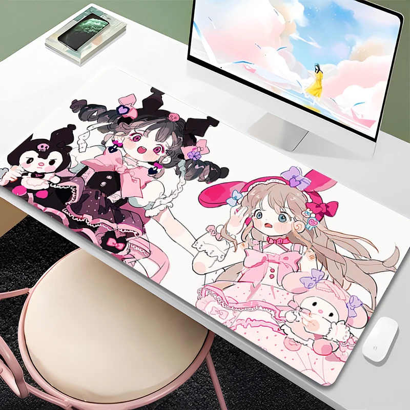 Mouse Pad Kawaii Anime Girl Mousepad PC HD Print Table Mat C-cinnamoroll Keyboard Pad Laptop My M-melody Desk Mat Cute Mousepad