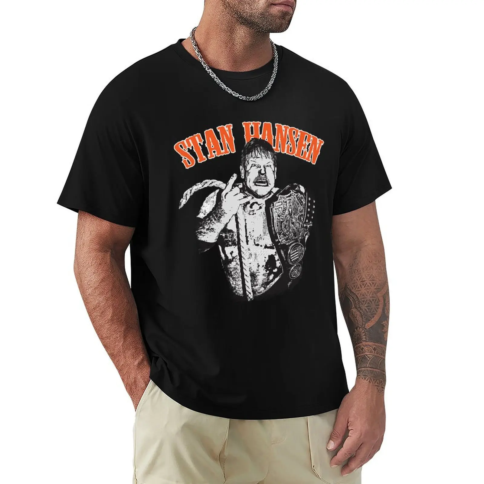 

STAN HANSEN Legend Tee T-Shirt topping vintage graphic tee plus size tops t shirts for men