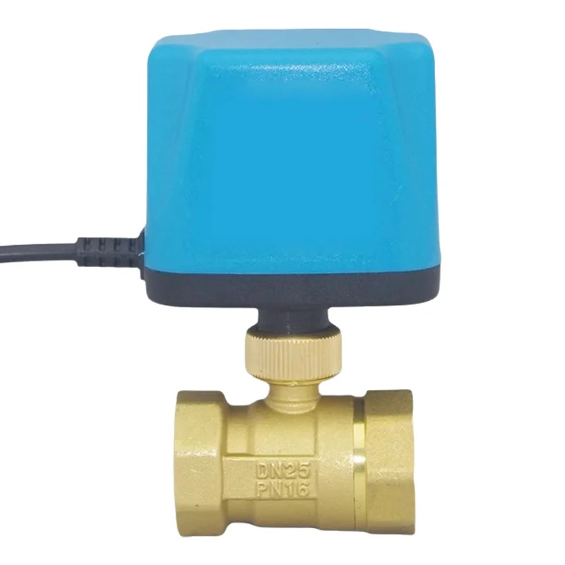 DN15 DN20 DN25 DN32 DN40 DN50 NC Electric Brass Ball Valve 220V 12V-24V 3-Wire 2-Control Brass Electric Solenoid Valve