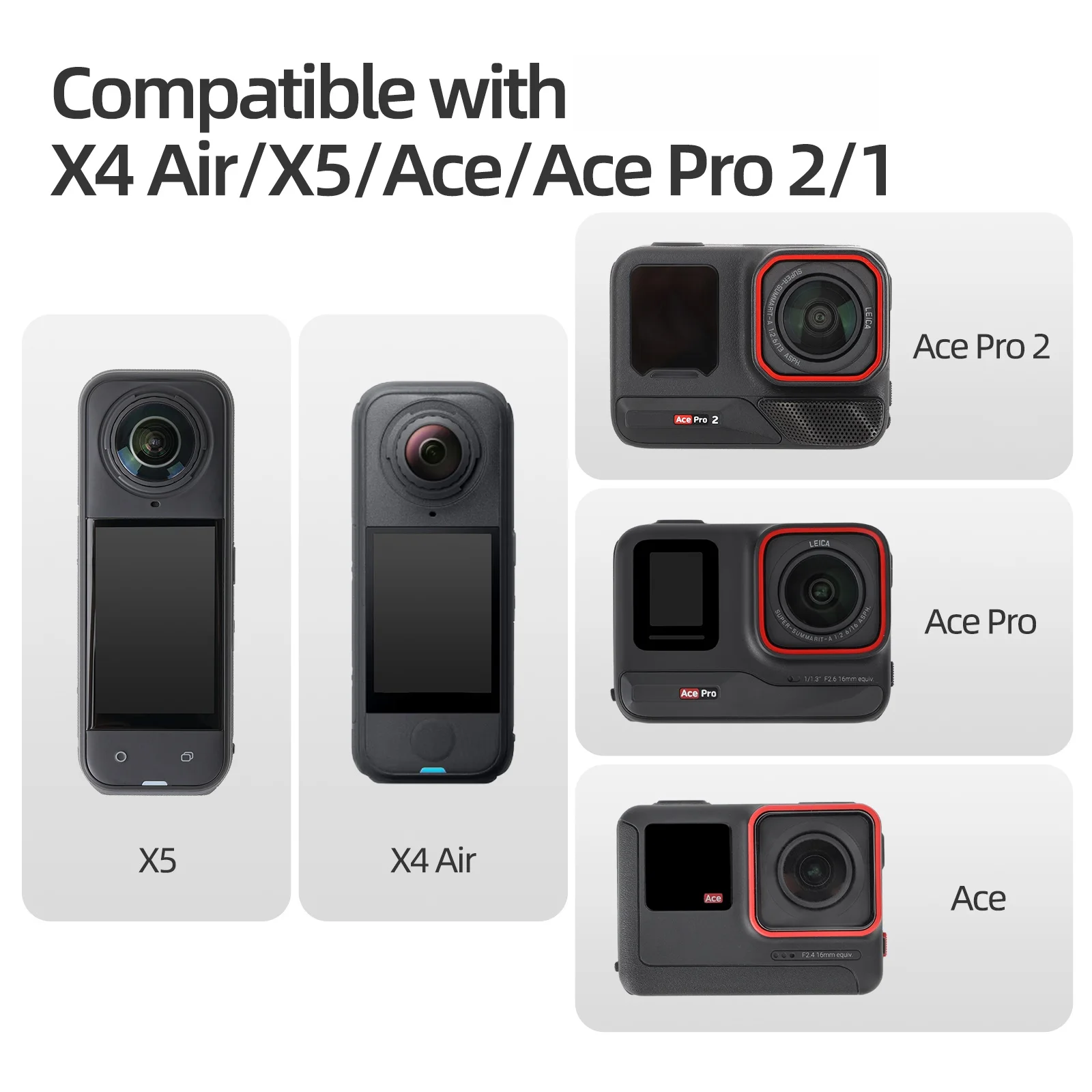 

For Insta360 X4 Air/X5 Adjustable Magnetic Adapter/Ace/Pro 2/1 Quick-Release Accessories