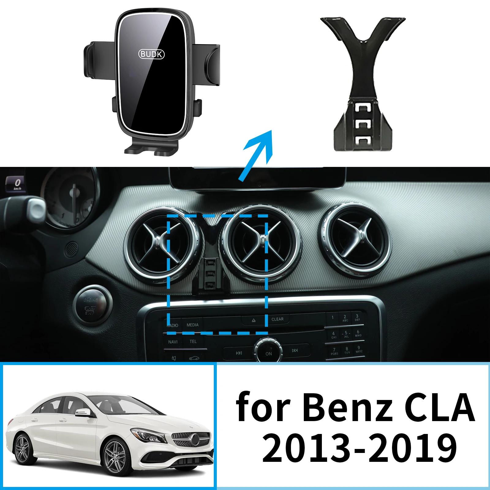 

Car Mobile Phone Holder for Mercedes Benz CLA C117 GLA 2013~2019 Navigation Stand Auto Accessories GPS Bracket