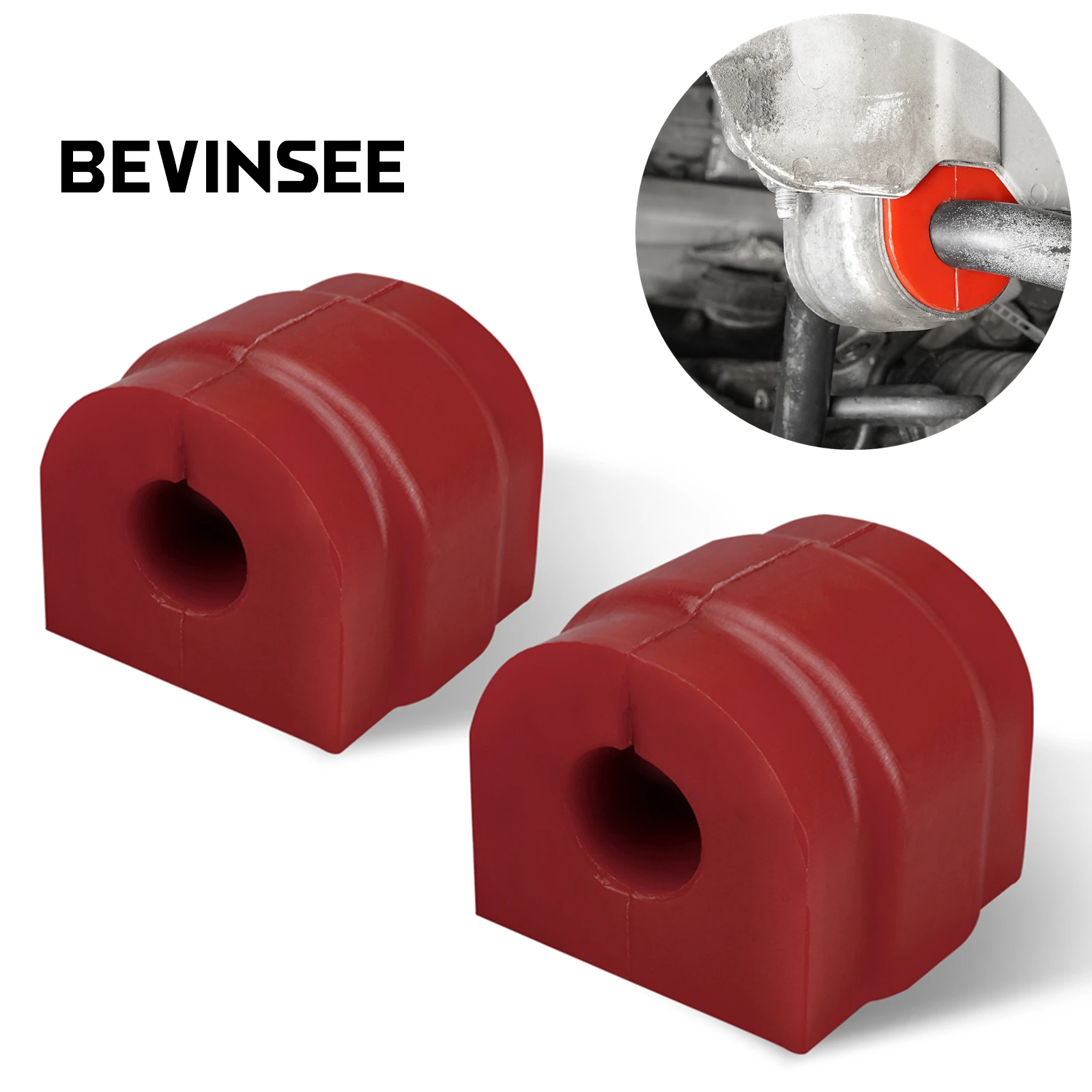 

BEVINSEE Front Anti-Roll Sway Bar Polyurethane Bushing For BMW E46 1999-2006