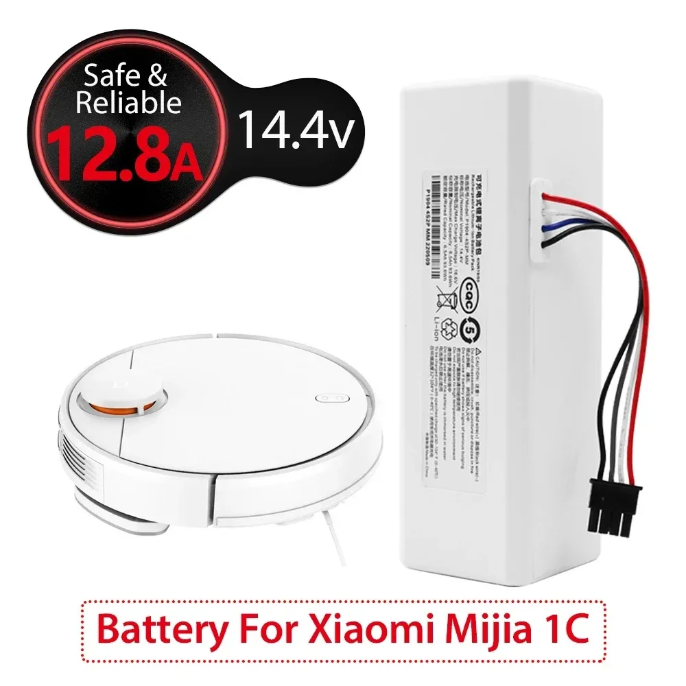 

NEW 14.4V 12800mah P1904-4S1P-MM Battery For Xiaomi Mijia 1C STYTJ01ZHM Robot Vacuum Mop Cleaner Accessories Parts