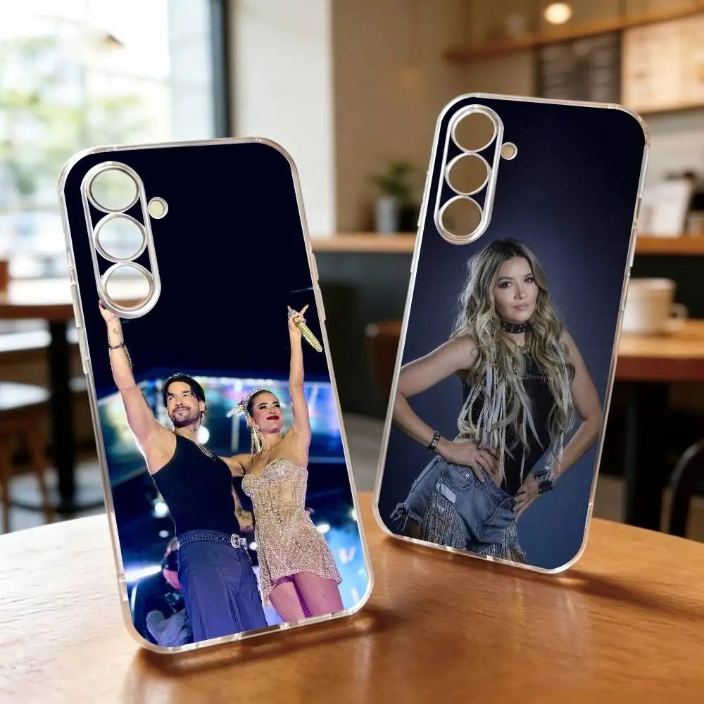 Capa de Telefone Queen of Flow La-Reina-Del-Flow Transparente de Silicone Macio para Samsung A10,12,20,21S,30,31,40,50,51,52,70,71