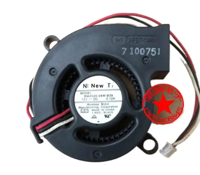 For NMB-MAT BM4520-04W-B39 LB2 DC 12V 0.12A 3-wire 45x45x20mm Server Cooling Fan