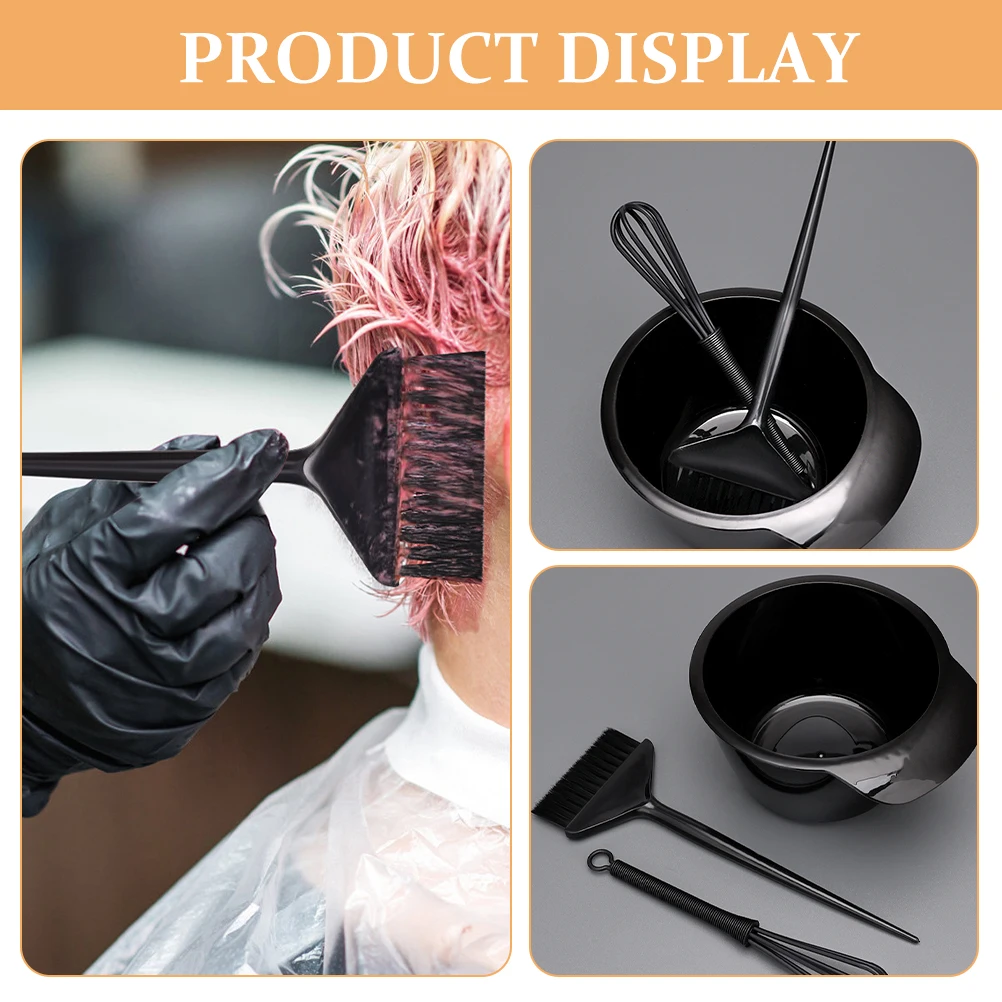 

1 set Dyeing Set Black Hair Dye Bowl For Salon Coloring Bowl Brush Mixer Salon Use Hair Coloring Accessories Styling Kit