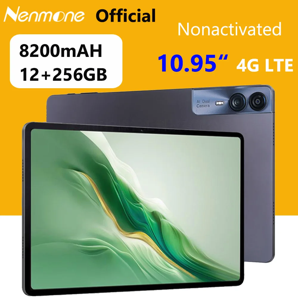 

Unopened Nenmone Tab40 10.95" HD Display Android 14 Tablet 4G LTE Unisoc T616 12GB RAM 256GB ROM 8200mAh Battery 32MP Camera