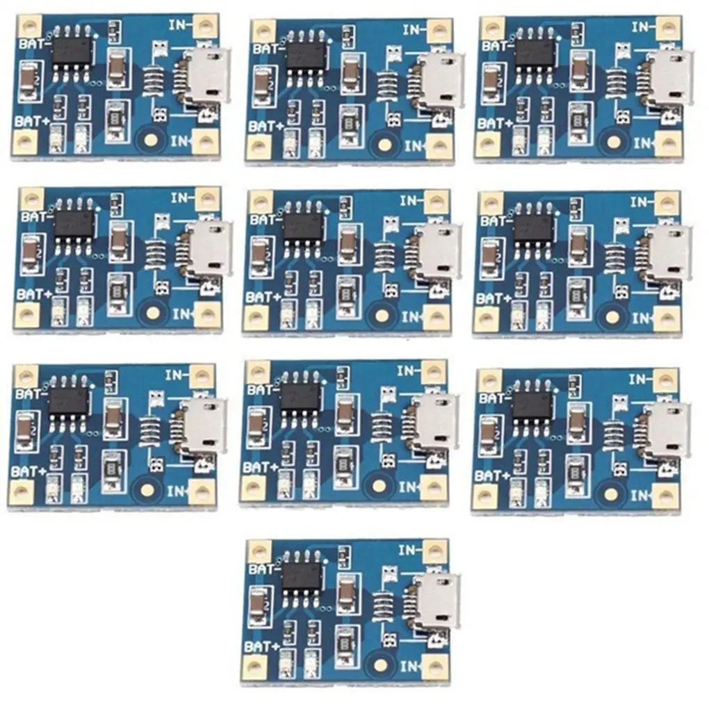 2Pcs 1A Lithium Battery Charging Board Module Lithium Battery Charger Mini USB Interface