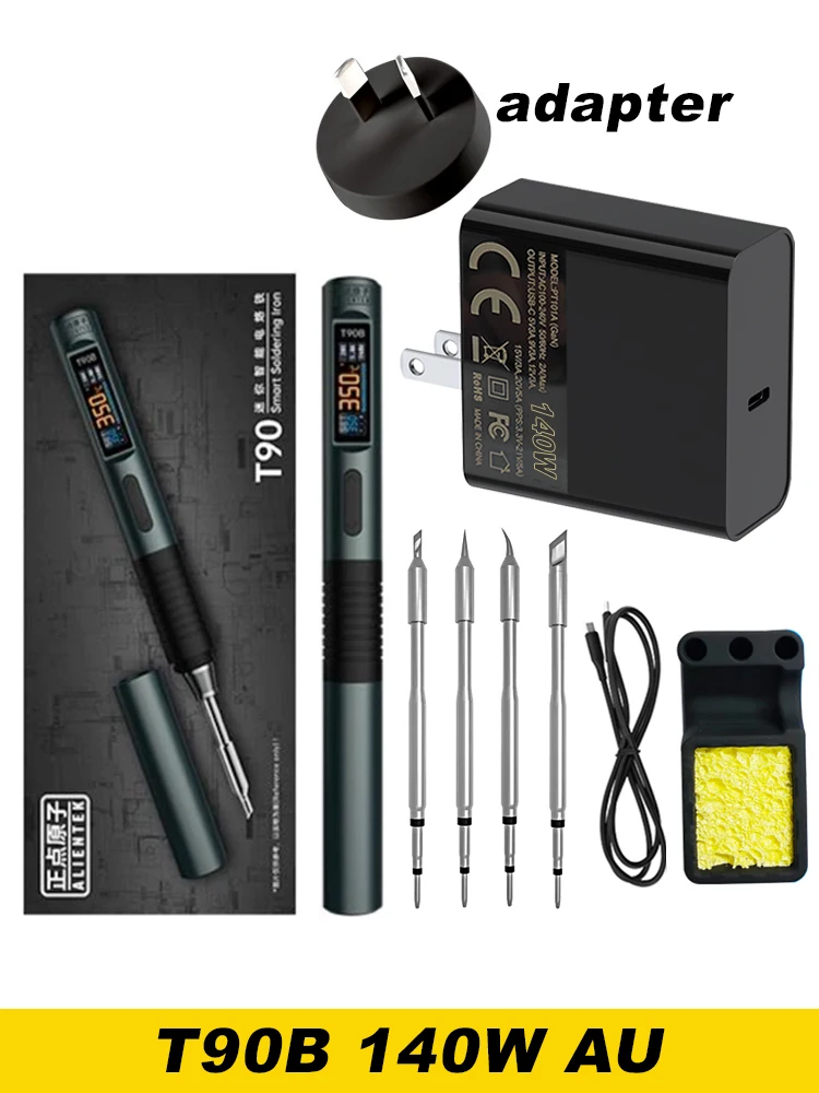 ALIENTEK T90 Elektrische Soldeerbout 140W Instelbaar Digitaal Display Automatische Slaapstand BGA Precisie Soldeerbout Reparatiegereedschap