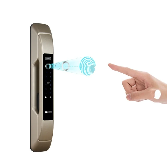 Orbita High Security Triple Anti-theft Biometric Fingerprint Full-automatic DoorBell Smart Wireless Keypad Zigbee Smart DoorLock