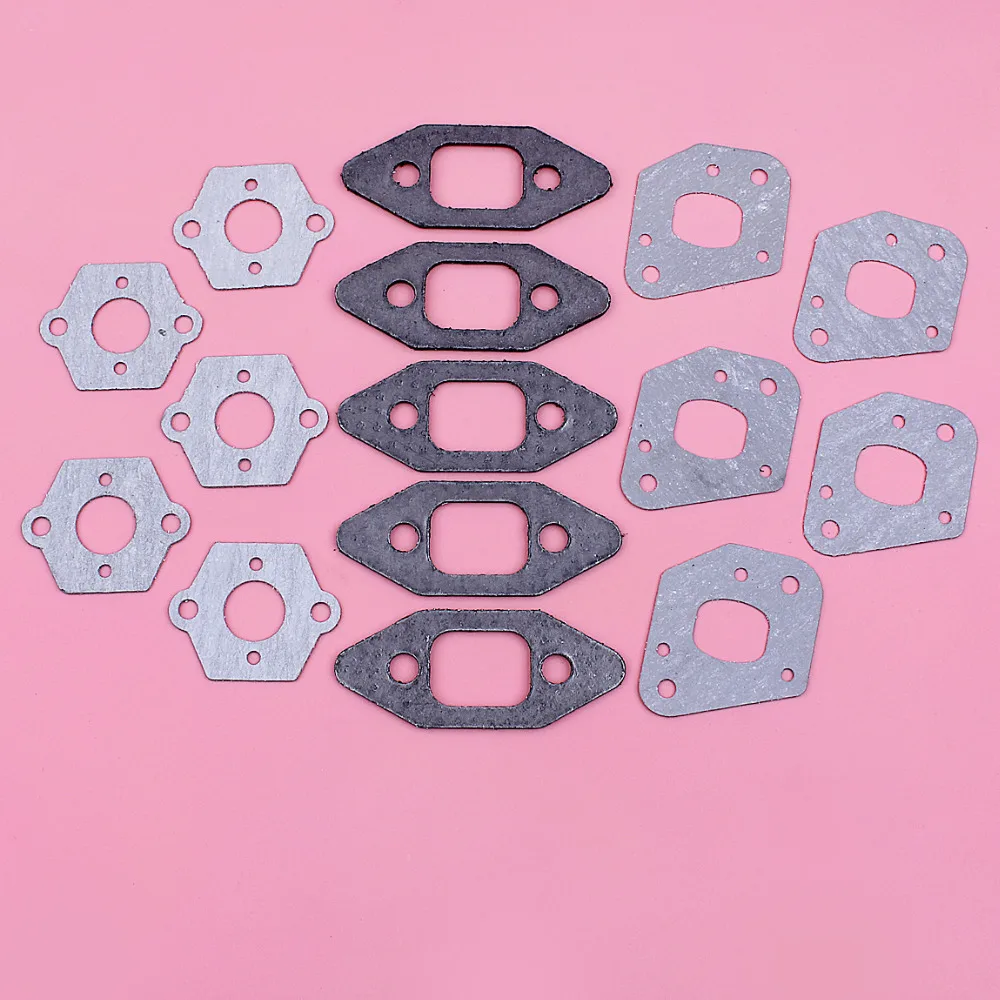 5pcs/lot Gasket Set For Partner 350 351 352 370 390 Poulan 2050 2150 Chain Saw Chainsaw Replacement Spare Part