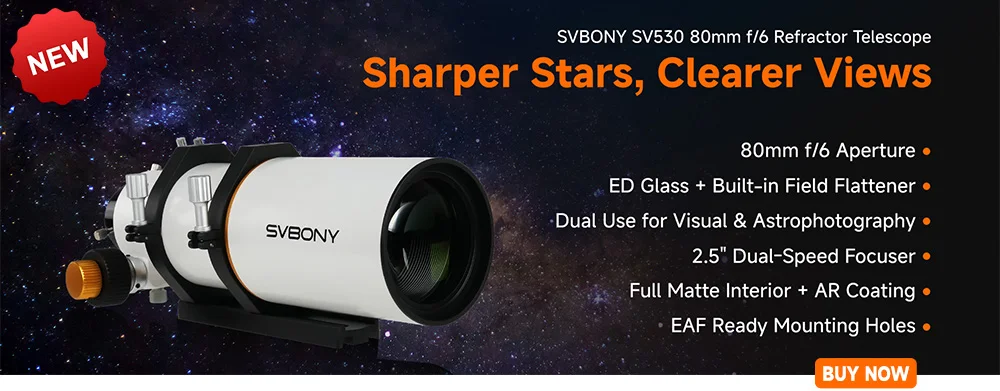 Svbony SV503 Astro Telescope 70/80/102ED Extra Low Dispersion Achromatic Refractor OTA For Exceptional Viewing Astrophotography