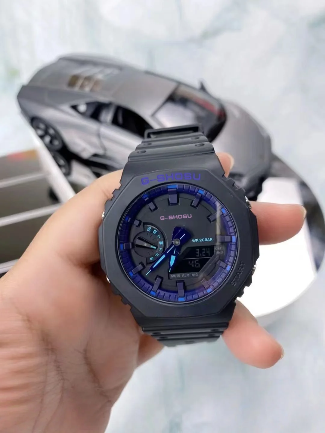 

Спортивные цифровые часы унисекс с двойным LED-дисплеем, мировым временем, полным функционалом и быстросъемным ремешком