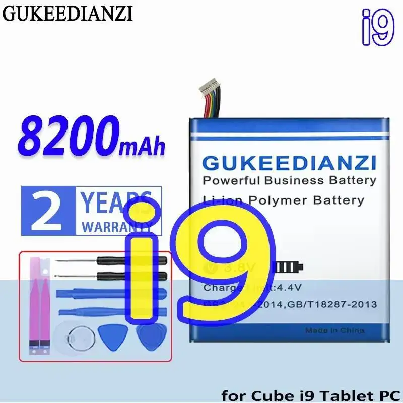 

Reliable Replacement For Cube I9 2877167 W 10 Lines + Plug Laptop Wires Battery Stable 8200Mah