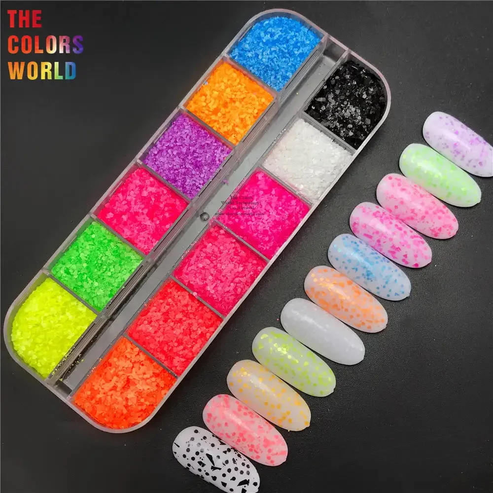 TCT-879 Mix Chunky Shard Nails Art Glitter Neon Spring Color Sequins For Party and Event Decorations Fashion DIY and Accessories