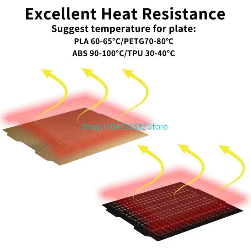 P5EA الطابعة الملحق 365x365mm لوحة الصلب ورقة الصلب عالية درجة الحرارة PET/PEI ل XL #5
