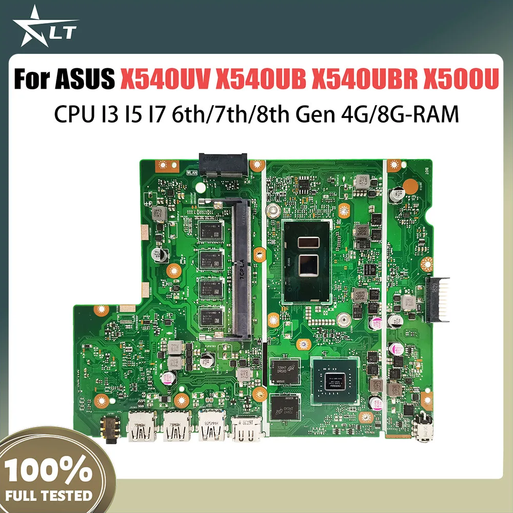 

Laptop Motherboard For ASUS X540UV X540UB X540UBR X500U X543U R540U P540U F540U A540U K540U CPU I3 I5 I7 6th 7th 8th Gen 4G 8G