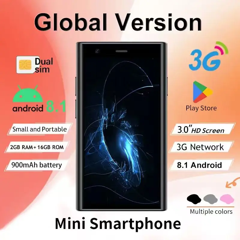 ONEMYTH S23 Smartphone, 3,0-inch, Android 8.1, Dual SIM, Ondersteunt Google Play Store en WhatsApp, Global Version