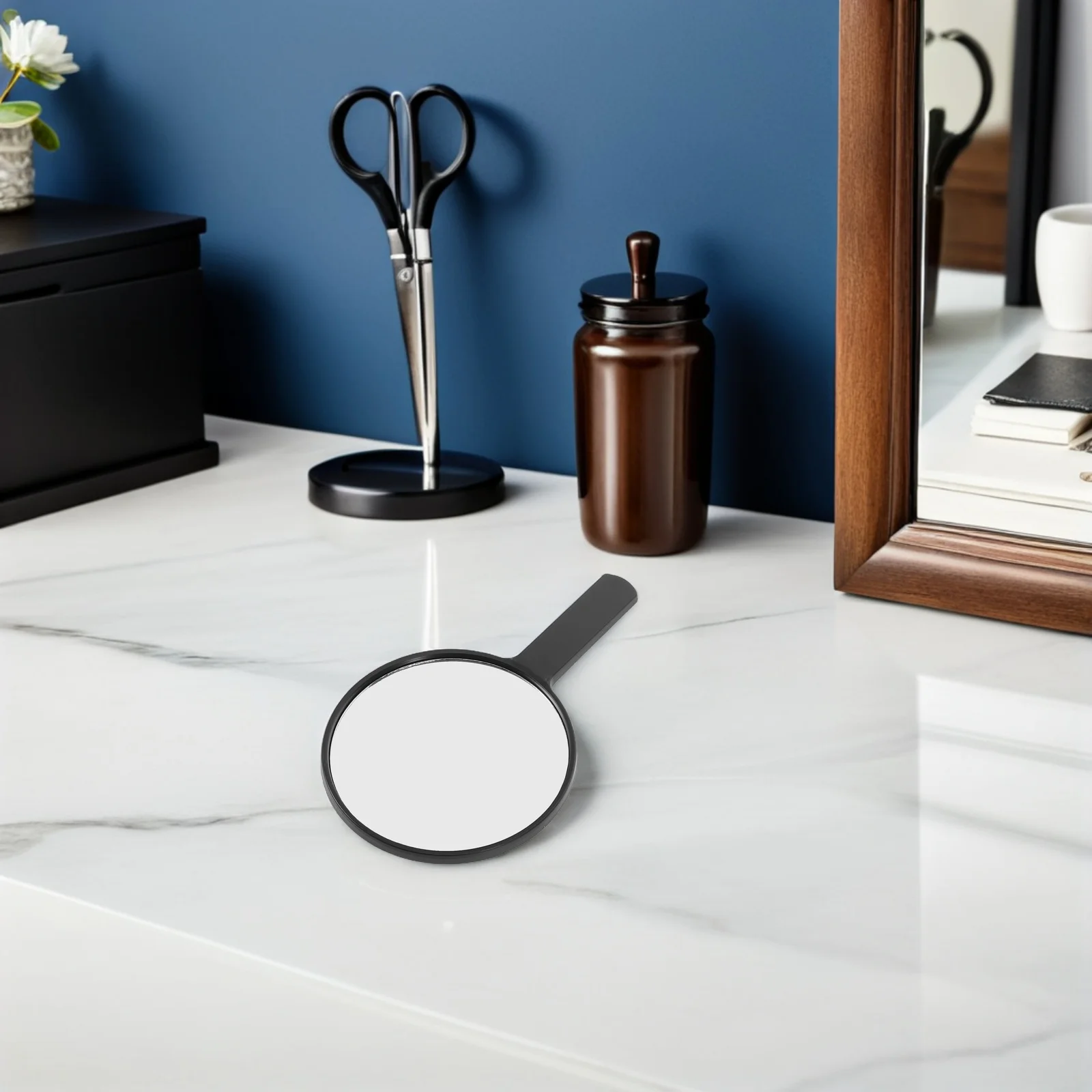 4pcs Anti-Fog Makeup Mirror Round Handheld Portable Compact Travel Mirror For Lightweight Personal Use Handled Vanity Face