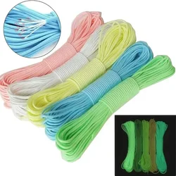 Luminous Paracord 9 Strands 4mm Nylon Fluorescent Parachute Rope Outdoor Camping Lanyard Tent Cord Survival EDC Glow Bundle