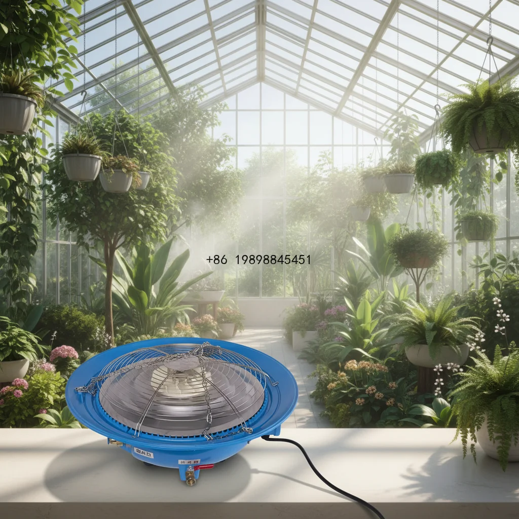 Agricultural Humidifier Mist System Atomizer Centrifugal Spray Fan Ice Mist Cooling Sprayers Plastic Coated Farm Poultry
