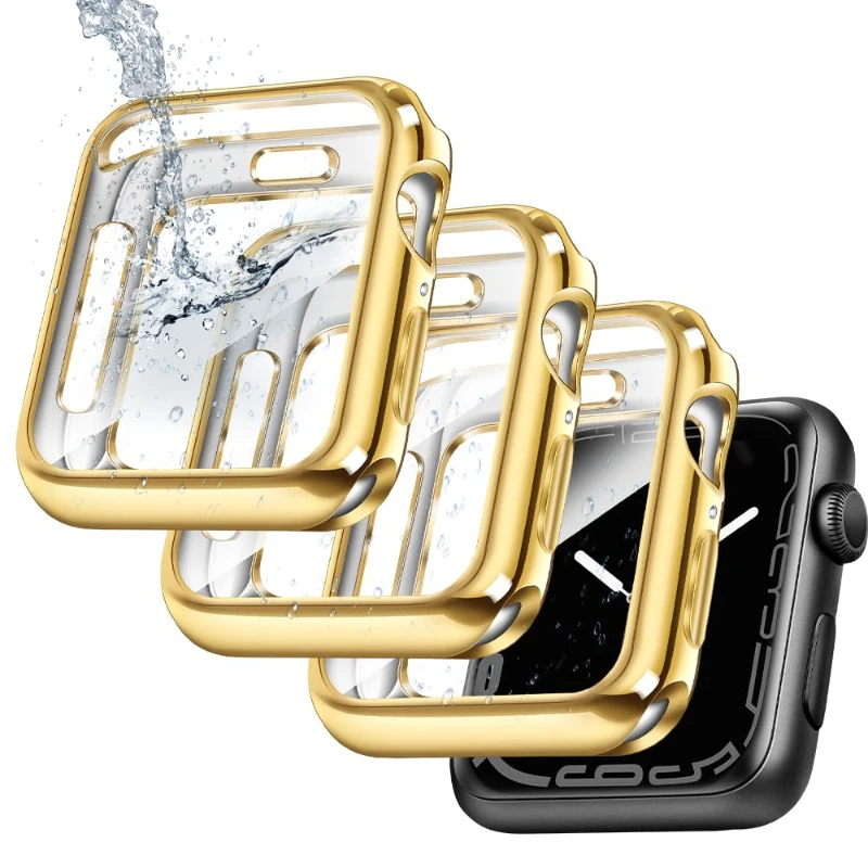 Screen Protector for Apple Watch 38mm 41mm 44mm 40mm 45mm 46mm 42mm TPU Bumper Cover Case for iWatch Series 11 10 9 8 7 SE 6 5 4