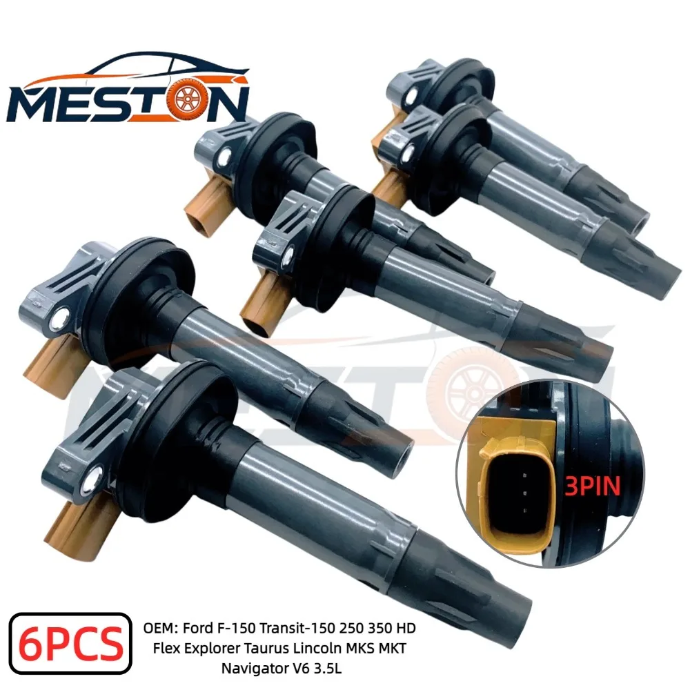 

UF646 Ignition Coil Pack For Ford F-150 Transit-150 250 350 HD Flex Explorer Taurus Lincoln MKS MKT Navigator V6 3.5L BL3Z12029C