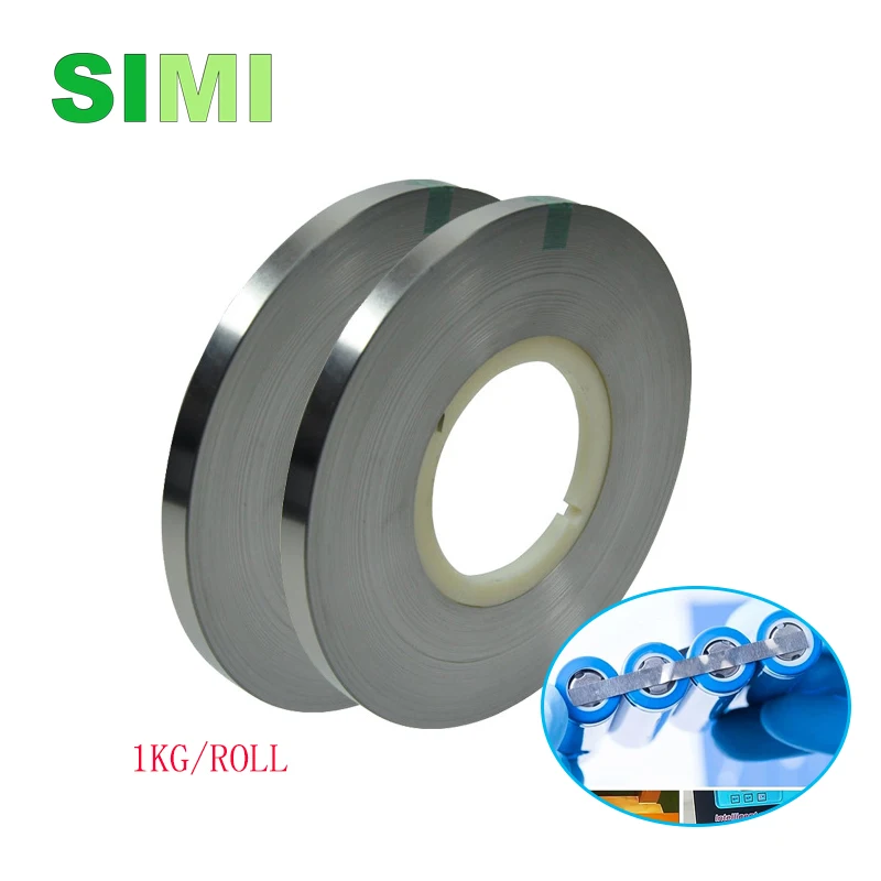 1KG/Roll Nickel Strip 0.1/0.12/0.15mm Nickel Plated Steel Strip For 18650 Lithium Battery Pack Welding Tape 0.2*6mm Nickel Belt